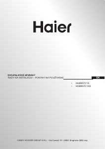 Návod Haier HGM95TC1XS Sporák