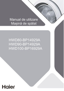 Manual Haier HWD90-BP14929A Mașină de spalat cu uscator