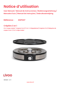 Manual Livoo DOP247 Crepe Maker