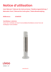 Manuale Livoo DOM509C Ventilatore