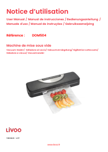 Manual de uso Livoo DOM504 Sellador de vacío
