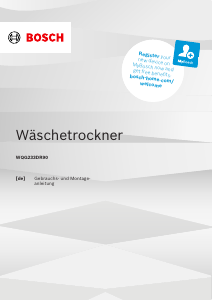 Bedienungsanleitung Bosch WQG233DR90 Trockner