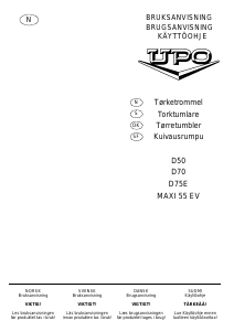 Bruksanvisning UPO D50 Torktumlare