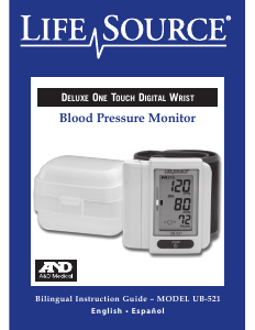 Manual LifeSource UB-521 Blood Pressure Monitor