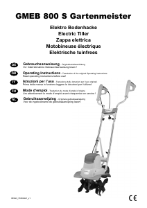 Manual Gartenmeister GMEB 800 S Cultivator