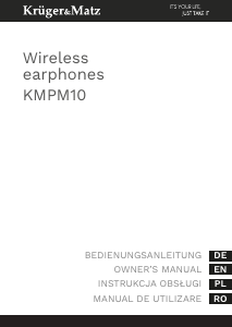 Manual Krüger and Matz KMPM10 Căşti