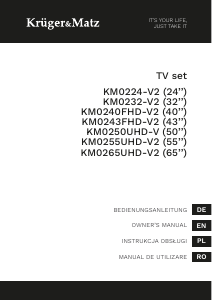 Bedienungsanleitung Krüger and Matz KM0265UHD-V2 LED fernseher