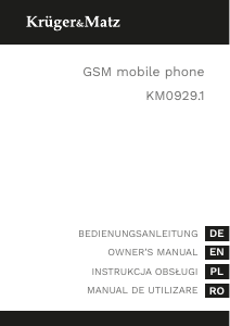 Bedienungsanleitung Krüger and Matz KM0929-1 Handy