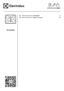 Mode d’emploi Electrolux KCC83480I Table de cuisson