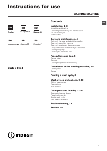 Manual de uso Indesit BWE 91484X WSSS EU Lavadora