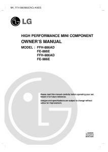 Manual LG FFH-886AD Stereo-set