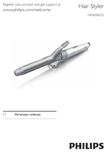 Vadovas Philips HP4696 Plaukų formavimo priemonė