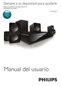 Manual de uso Philips HTB3560 Sistema de home cinema