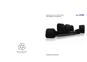 Rokasgrāmata Philips HTS2500 Mājas kinozāles sistēma