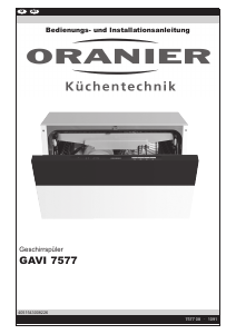 Bedienungsanleitung Oranier GAVI 7577 Geschirrspüler
