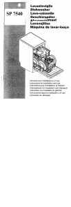 Bedienungsanleitung Oranier SP 7540 Geschirrspüler