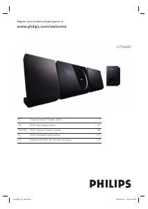 Manuale Philips HTS4600 Sistema home theater