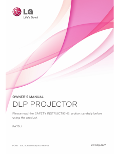 Manual LG PA75U Projector