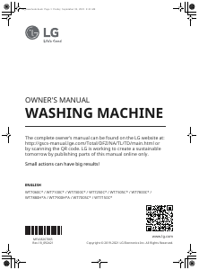 Manual LG WT7150CW Washing Machine