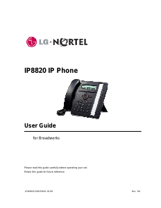 Manual LG-Nortel IP8820 IP Phone