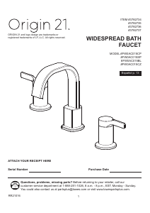 Manual Origin 21 FW0AC015CP Faucet
