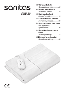 Bedienungsanleitung Sanitas SWB 20 Elektrische heizdecke