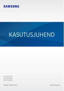 Kasutusjuhend Samsung SM-S911B/DS Galaxy S Mobiiltelefon