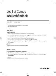 Bruksanvisning Samsung VR7MD96514G Jet Bot Combo Støvsuger