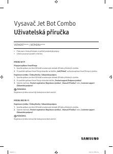 Manuál Samsung VR7MD97714G Jet Bot Combo Vysavač