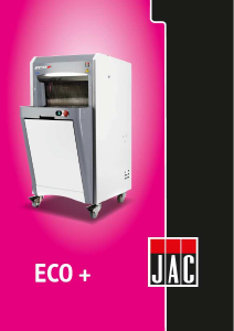 Bedienungsanleitung JAC Eco+ Brotschneidemaschine