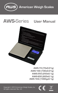 Manual AWS AMW-1KG Industrial scale