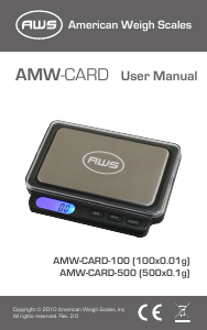 Manual AWS Card-500 Industrial scale