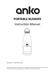 Manual Anko APB19L Blender