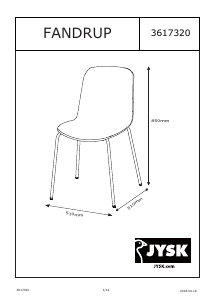 사용 설명서 JYSK Fandrup 의자
