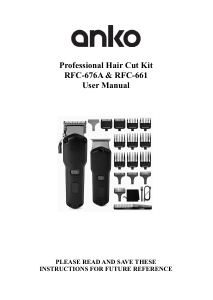 Manual Anko RFC-676A Hair Clipper
