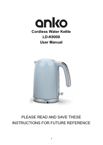 Manual Anko LD-K9008 Kettle