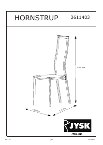 説明書 JYSK Hornstrup 椅子
