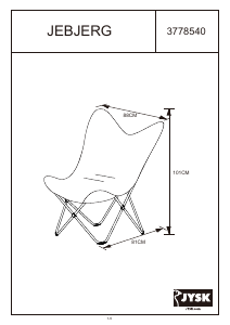 説明書 JYSK Jebjerg 椅子