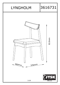 Manual JYSK Lyngholm Cadeira