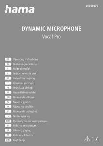 Handleiding Hama 00046006 Vocal Pro Microfoon