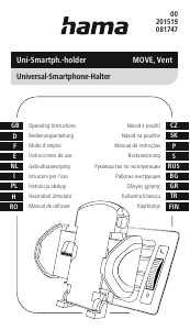 Kullanım kılavuzu Hama 00081747 Move Telefon yuvası