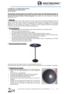 Handleiding Heitronic 501233 Lamp