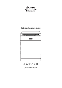 Bedienungsanleitung Juno-Electrolux JSV67600 Geschirrspüler