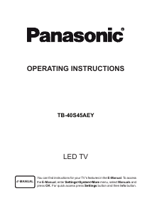 Manual Panasonic TB-40S45AEY LED Television