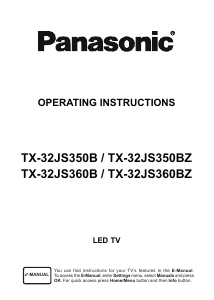 Manual Panasonic TX-32JS360B LED Television