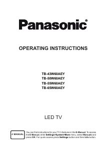 Manual Panasonic TB-55W60AEY LED Television