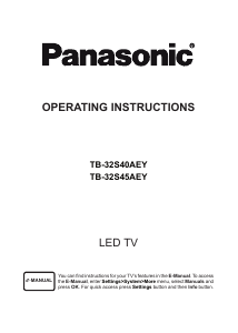 Manual Panasonic TB-32S40AEY LED Television