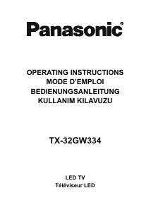 Manual Panasonic TX-32GW334 LED Television