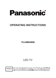 Manual Panasonic TX-24MS480B LED Television