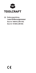 Bedienungsanleitung Toolcraft LDM X100 Laser-entfernungsmesser